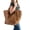 Light Brown, variant on Leather Women Tote Bag, Oversized Shoulder Bag, Travel Bag, Shopping Bag Large Slouchy Bag, Women's Grocery Bag, Wedding Birthday Gift