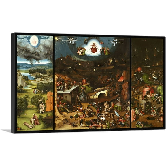 ARTCANVAS The Last Judgement 1482 Canvas Art Print by Hieronymus Bosch - Size: 26" x 18" (0.75" Deep)