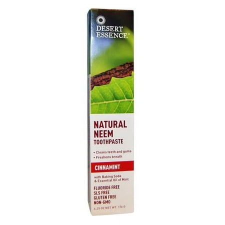 Desert Essence Natural Neem Toothpaste Cinnamint, 6.25 Oz, 2 Pack