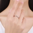 thumbnail image 2 of Sterling Silver Gem Inlaid Ring S925 Wedding Band For Women Individually Packed Elegant Jewelry Size 6 7 8 Gem, 2 of 4