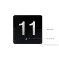 thumbnail image 4 of 11TH Floor Elevator Jamb Plate Sign with Braille and Raised Number-Elevator Floor Number Sign(Black), 4 of 4