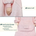 thumbnail image 5 of PAVILIA Wearable Blanket Hoodie for Women Men, Oversized Hoodie Sweatshirt Blanket, Hooded Sweater Blanket Neck Warmer, Fleece Soft Hug Sleep Pod Adult, Cozy Warm Plush Gift Ideas for Mom Wife, Pink, 5 of 7