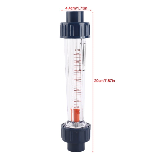 Medidor de FluJo de Agua 60-600L/H TUBO DE PLÁSTICO ROTÁLETRO DE AGUA MEDIDOR DE LIQUESTO AJUSTABLE LZ-15D