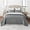 Gray, variant on Calla Angel Evelyn Stitch Chevron Luxury Pure Cotton Quilt, Coffee, Chevron, 3 Pieces King Quilt Set