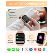 Mingdaln Smart Watch fits for Android and Iphone, IP68 Waterproof, Suitable for Women Men 100+Sports Modes 1.85 inch Fitness Tracker, with Answer/Make Calls/Message Reminder, (Two watch straps)