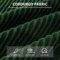 thumbnail image 4 of BYBYME Chaise Lounge Chair,No Assembly Cloud Plush Corduroy Upholstered Sofa Bed,Boneless Chaise with 3 Pillows,Cozy Sleeper Couch for Living Roomwith Ottoman,Green, 4 of 10