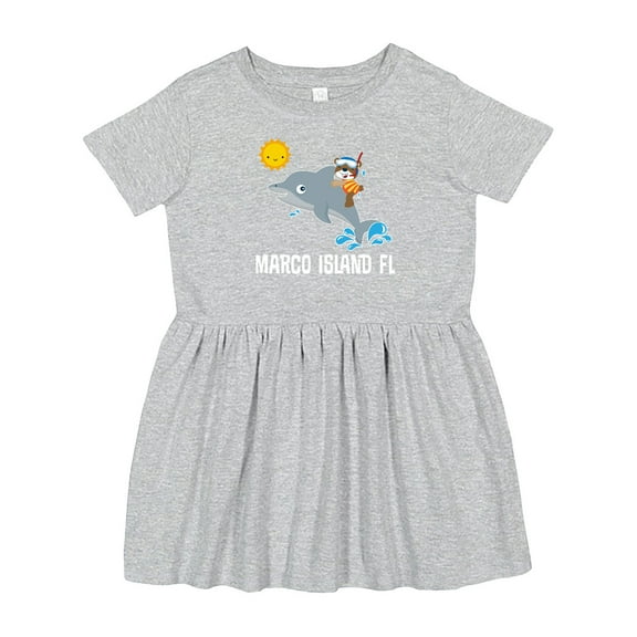 Inktastic Marco Island Florida Vacation Girls Toddler Dress