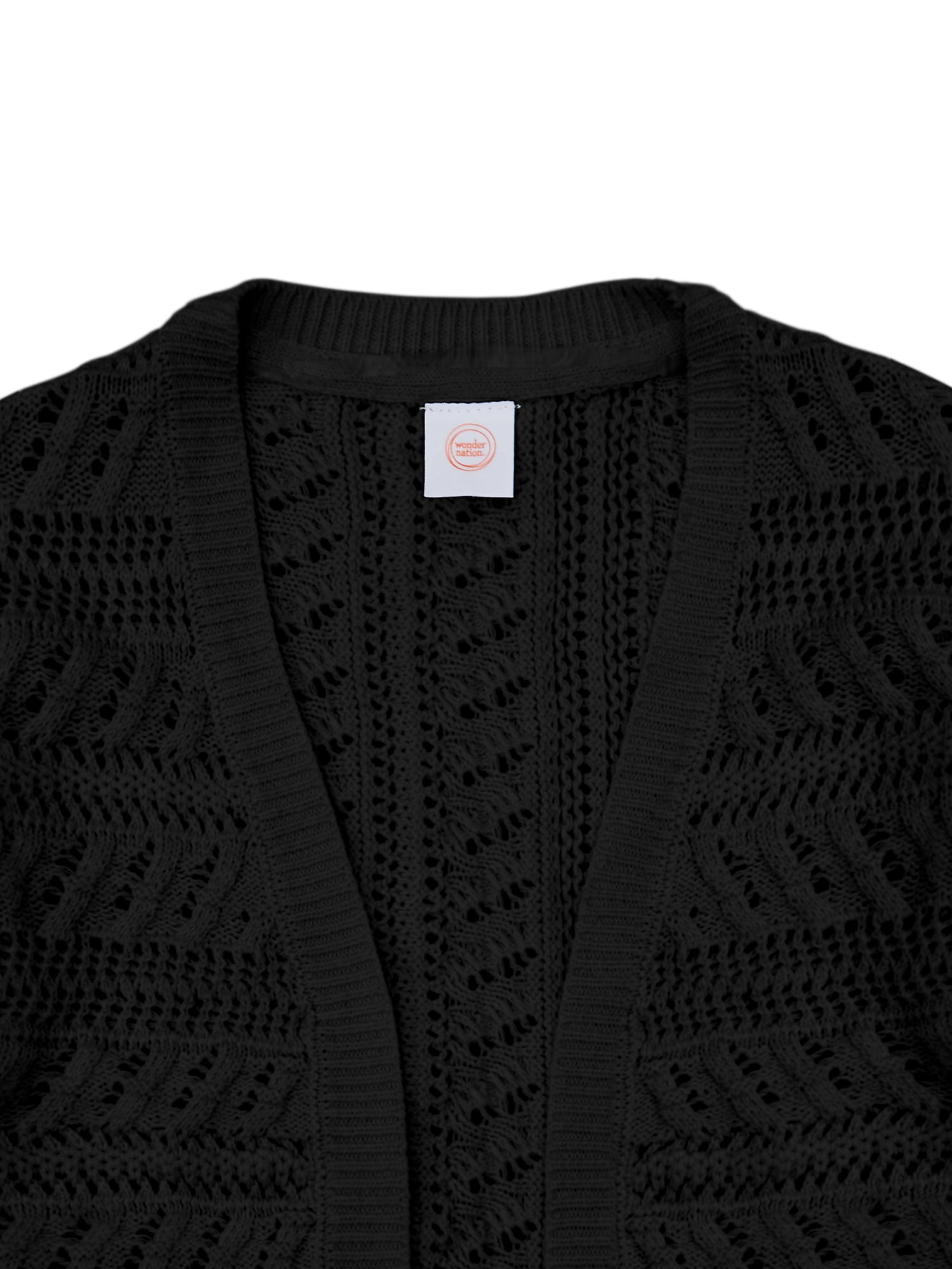 Wonder Nation Girls Fringe Cardigan, Sizes 4-18 & Plus
