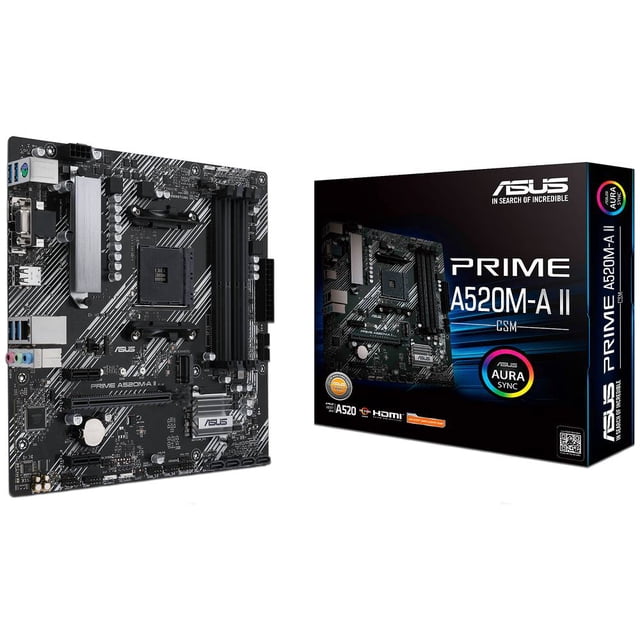 T. Madre ASUS PRIME A520M-A II/CSM, Chipset AMD AM4,Soporta: Asus PRIME A520M-A II/CSM