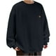 thumbnail image 2 of pstuiky camisetas de manga larga para hombre, Camisa informal de manga larga con cuello redondo y textura de color sólido para hombre. Tops de talla grande para hombre xxxxxl, 2 of 5