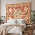 thumbnail image 3 of Orange Boho Tapestry for Bedroom Wall Hanging Tapestry, Geometric Antique Tribal Retro Ethnic Ceiling Backdrop Tapestries Poster Blanket Wall Decor for Teens Room Living Room Dorm 51" x 59", 3 of 8