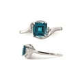 thumbnail image 2 of 1.25 Carat (Ctw) London Blue Topaz Princess Cut Ring in Sterling Silver, 2 of 6
