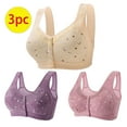 thumbnail image 2 of XMMSWDLA Front Button Bra Front Closure Everyday Sports Bras Comfort Wireless Cotton Bras Full Coverage Bras for Women & Girls 3pc Padded Bras for Women Wireless Bra, 2 of 6
