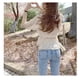 thumbnail image 5 of Camisa de corazón Blusa casual de verano con cuello en V Manga corta Top de mujer, albaricoque, 3XL Methold AP001470-12B, 5 of 7