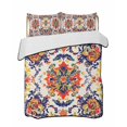 thumbnail image 2 of Quilts Twin Size, Boho Flowers Soft Comforter Bedding Set for Bed, Abstract Bohemian Colorful Retro Floral Lightweight Quilted Bedspread with Pillow Cover(2 Pieces) for All Season, 68x86 Inch, 2 of 6