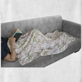 thumbnail image 5 of Plant Watercolor Soft Flannel Fleece Throw Blanket, Blooming Cherry Japanese Sakura in Soft Rose, Cozy Plush for Indoor and Outdoor Use, 60" x 80", Baby Pink Fawn, by Ambesonne, 5 of 5