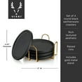 thumbnail image 4 of Viski Earthenware Coasters with Stand for Drinks, Cocktails, Soda, Set of 4, 4 of 7