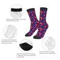 thumbnail image 3 of Fuzoiu Cute Crabs Print Kids Socks For Boys Girls,Grip Crew Socks with Non Slip,Lightweight Stretch Crew Socks,Toddlers Crew Boot Socks, 3 of 5