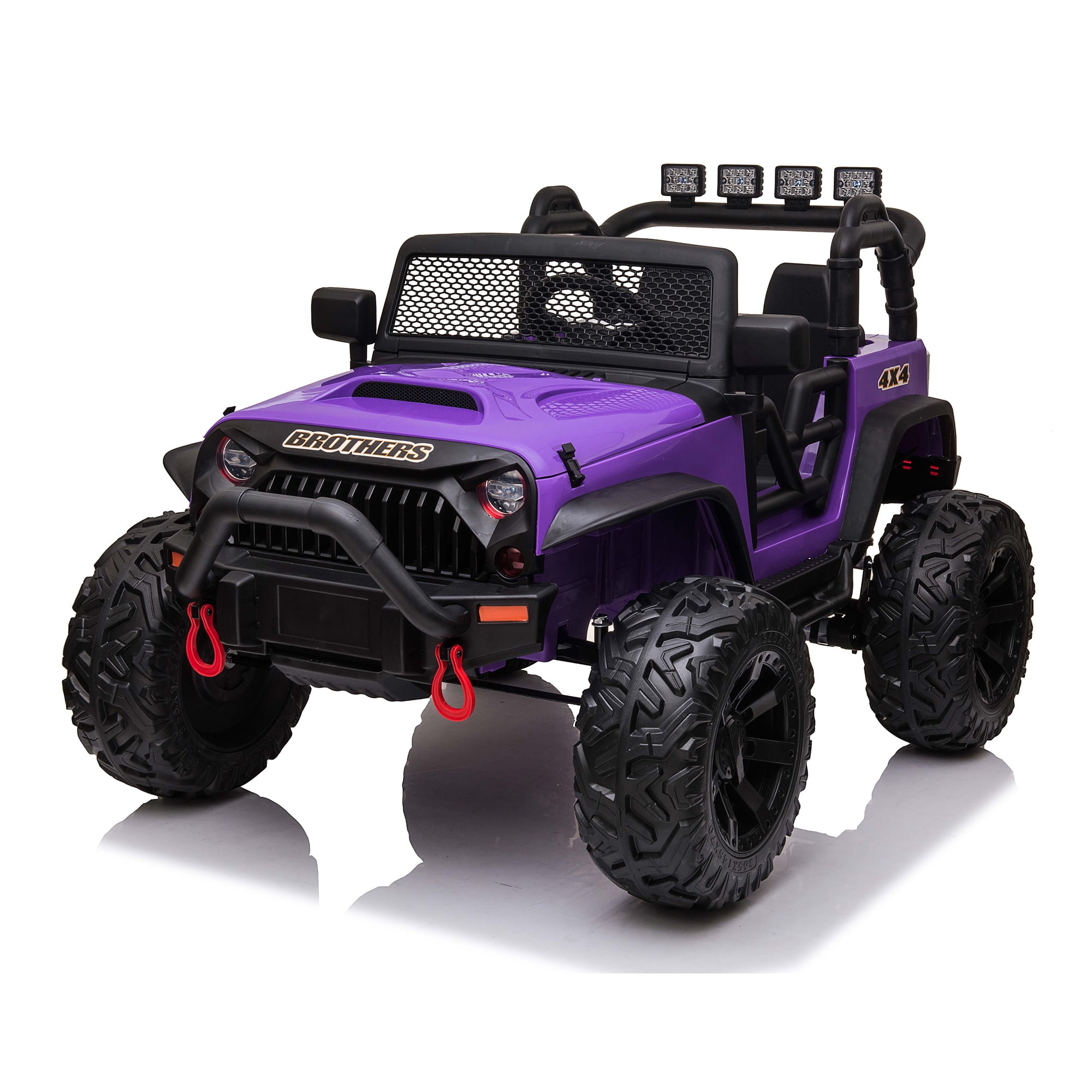 CIPACHO Kids Ride On Truck, 24V Battery Powered Toy Car with Spring Suspension, Remote Control, Purple