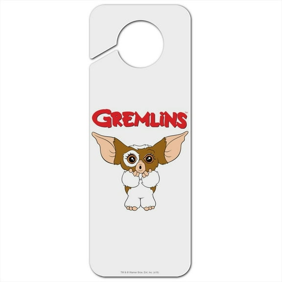 Gremlins Gizmo Logo Plastic Door Knob Hanger Sign