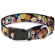Buckle-Down Nick 90s Rewind 16-Character Poses Navy Blue Martingale Dog Collar