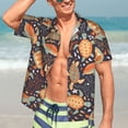 thumbnail image 7 of Disketp Hawaiian Shirts for Men,Turtles and Sea Plants Print Mens Casual Short Sleeve Button Down Shirts Beach Shirt, 7 of 7