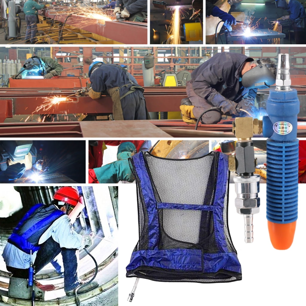 Adjustable Temperature Cooling Vest,Welding Steel Air Compressed Cooling Vest Vortexes Tube Air Conditioner Waistcoat