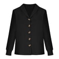 thumbnail image 6 of GUACER Long Sleeve Blouses for Women Casual Cotton Linen Button Down V Neck Loose Elegant Business Clothes, 6 of 8