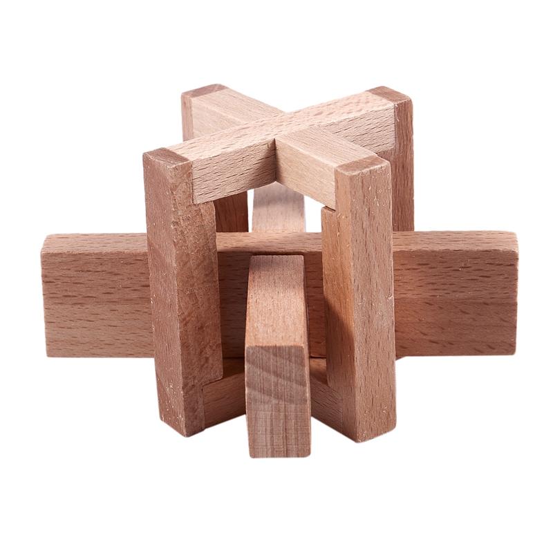 Wooden Siege Lock the Perplexing X in a Box Logic Puzzle Burr Puzzles