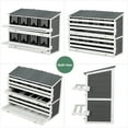 thumbnail image 5 of Wooden Chicken Nesting Box for Laying Eggs, Chicken Coop 8 Compartments Egg Laying Boxes for Hens with 2 Roll Out Egg Collection Drawers and 4 Vented Holes,2 Foldable Perches,47"Lx26.4"Wx35.4"H-Gray, 5 of 8