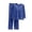 Dark blue, variant on Pajamas for Women Plus Size V-Neck Pajama Set with Built-in Support Long Sleeve Loose Casual Home Wear Soft Comfy Pj Sets