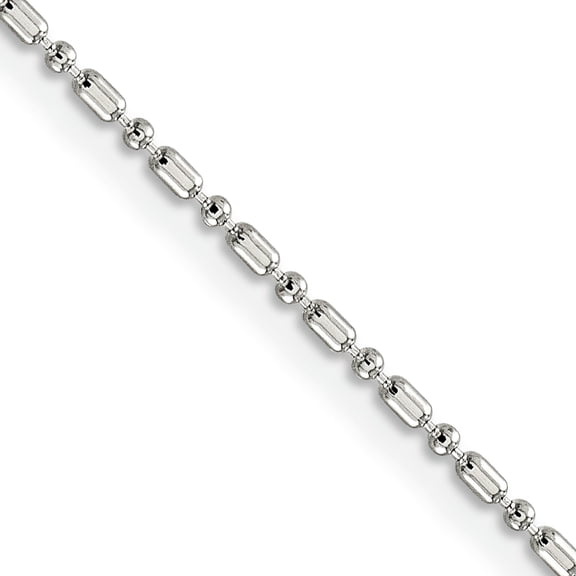 Sterling Silver Bead Chain 18"