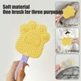 thumbnail image 5 of Eoozwa 2 in 1 Pet Massage Deshedding Brush for Cats Dogs Gentle Hair Remover with Soft Rubber Bristles, Pain Free Grooming Tool for Long Short Hair, Ergonomic Shedding Control Comb, 5 of 6