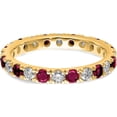 thumbnail image 4 of 14K Yellow Gold Lab Grown Diamond Si1/Si2 G H I & Cr Ruby Eternity Band (Size 9) Made In India et0048-cru-070-9ylg, 4 of 5