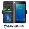 thumbnail image 2 of Case for Galaxy J2 Core, Pu Leather Cover, Phone Case for Samsung Galaxy J2 Core, Wallet, Scratch-Resistant Magnetic Cell Phone Pocket with Card Slot, Black, 2 of 7