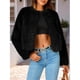 thumbnail image 4 of Abrigos de Invierno para Mujer, Chaqueta Corta de Forro , de Piel Sintética, Larga, Bolsillos, Abrigos Peludos y Cálidos, Ropa de Otoño. Negro L, 4 of 10