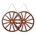 thumbnail image 1 of 2 piezas de decoración de ruedas de carreta de madera, decoración de pared de ruedas de carreta vintage, decoración de madera para bar o garaje, 1 of 7