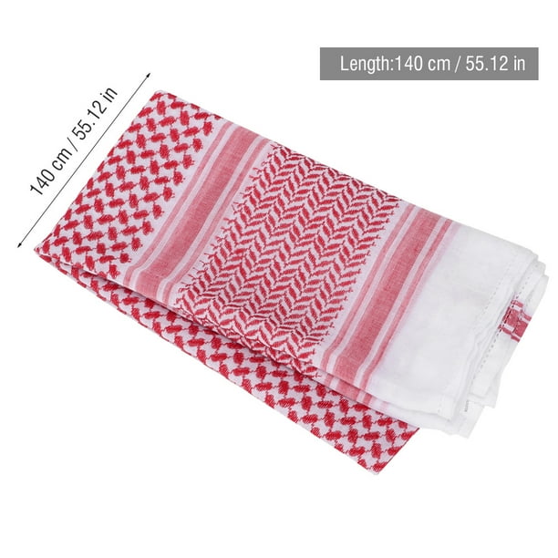 Turbante árabe Keffiyeh Hombres adultos Musulmanes Masculinos Trajes tradicionales Poliéster Plaid rojo Orar Pa?uelo en la cabeza Ecomeon no