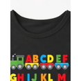thumbnail image 4 of Boys Casual Comfy Summer Short Sleeve Crew Neck T-shirt - Colorful Alphabet Letters Pattern Trendy Summer Gift, 4 of 6