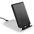 thumbnail image 3 of WIRELESS CHARGER STAND, SILVER BLACK 3-COIL CHARGING PAD FOLDING ADJUSTABLE STAND FOR PHONE, 3 of 11