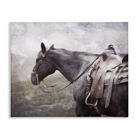 Stupell Industries Rustic Lodge Horse with Saddle Canvas Art, 30 x 24, by Milli Villa