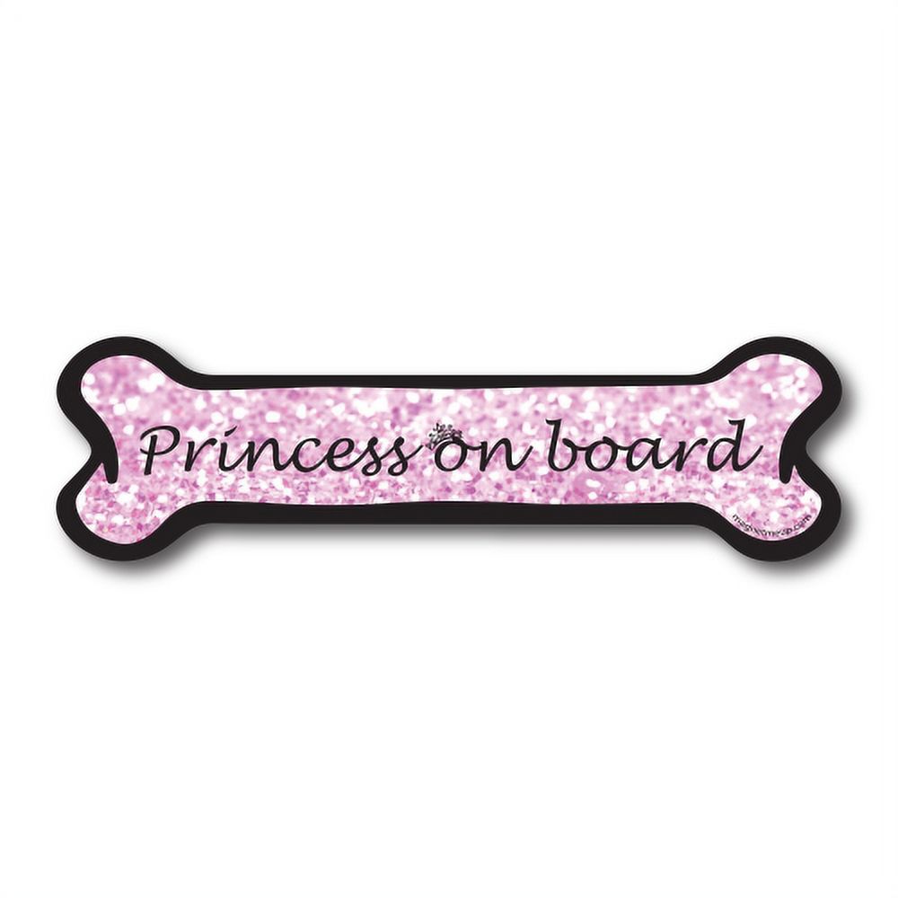 Princess On Board – Pink Dog Paw Magnet – 5.5" – Car Truck Fridge Gift