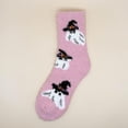 thumbnail image 2 of jiaxiM 5 Pairs Fall Socks, Plush Socks, Festive Halloween Mid‑Calf Hosiery, Thick Fluffy Material, Elastic Fit, Comfort House Socks For Relaxing At Home, 2 of 4