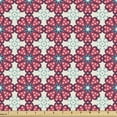 thumbnail image 1 of Floral Fabric by the Yard, Rhythmic Abstracted Ornaments Vivid Flowers Pastel Colors, Decorative Upholstery Fabric for Sofas and Home Accents, Eggshell Multicolor by Ambesonne, 1 of 5