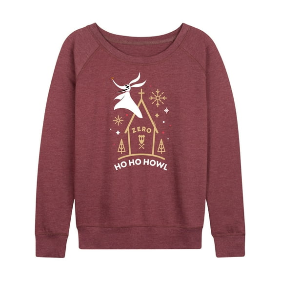 The Nightmare Before Christmas - Ho Ho Howl - Women's Lightweight French Terry Long Sleeve Shirt