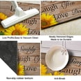 thumbnail image 6 of 2 Pieces Sunflower Kitchen Rugs and Mats Sunflower on The Wooden Kitchen Decor Farmhouse Anti Fatigue Mat Non Skid Washable Standing Mat Live Laugh Love Kitchen Rugs17x30+17x47inch, 6 of 6