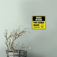thumbnail image 3 of Square Plus Noobs Beware: Pro Gamer Inside Wall or Door Sign | Easy Installation | Gaming Room Signage -Small, 3 of 7