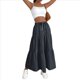 thumbnail image 1 of Falda de Holgada de Cintura Alta para Mujer, Estilo Casual, Plisada, Larga, con Lazo, para Playa, Color Negro, Talla XXL, 1 of 7
