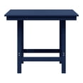 thumbnail image 6 of WestinTrends Ashore Outdoor HDPE 36" Square Patio Dining Table with Umbrella Hole, Navy Blue, 6 of 11
