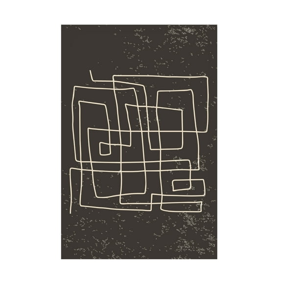 Trademark Fine Art jay stanley Black and White One Line 4 Canvas Wall Art